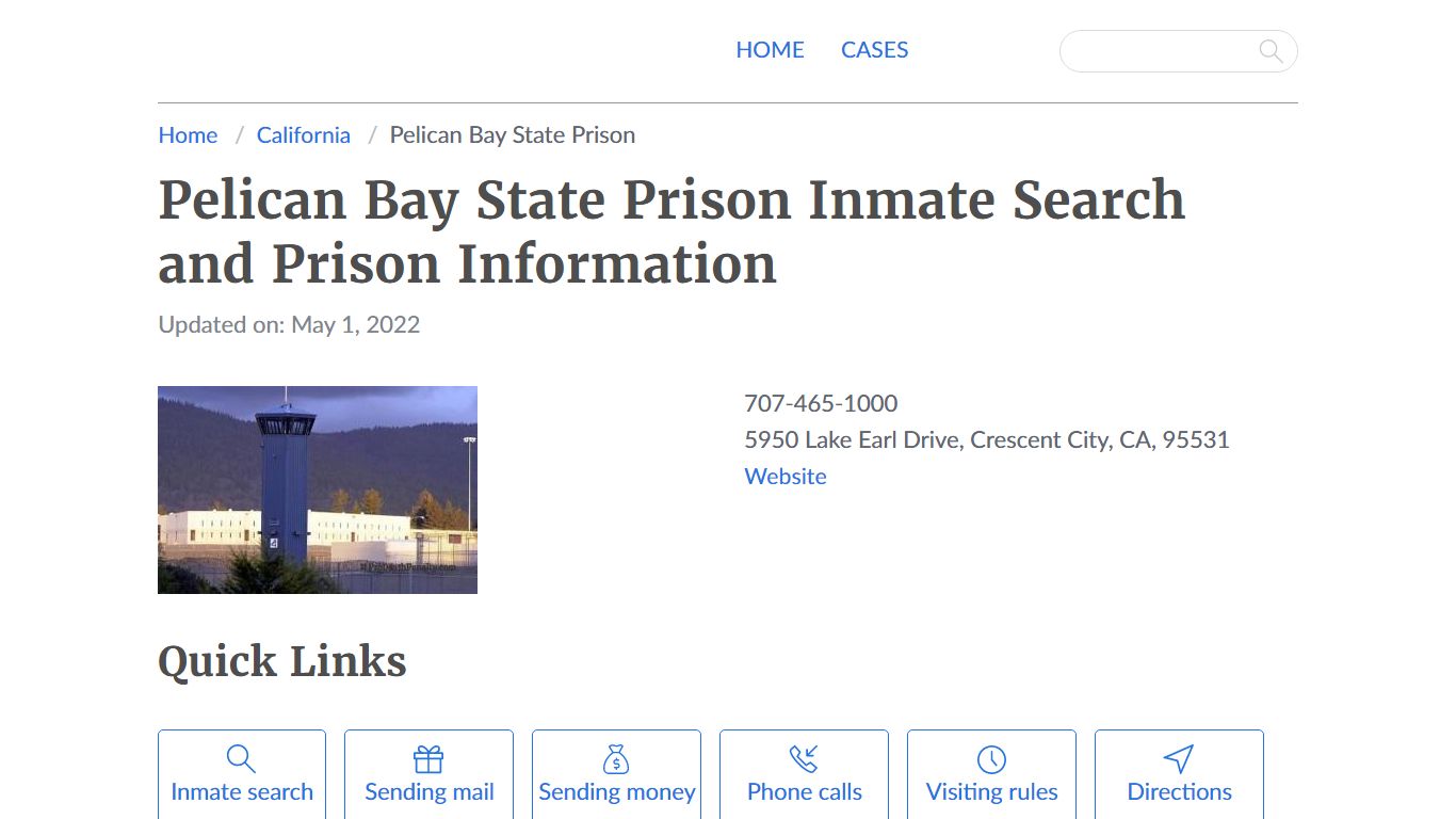 Pelican Bay State Prison Inmate Search, Visitation, Phone ...